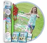 COLORBABY 46992 - WOWmazing kit pompas de jabón gigantes, incluye 2 recambios de liquido concentrado, Pompero grande para hacer burbujas, Juegos Exterior