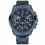 Tommy Hilfiger Reloj Analógico Multifuncional de Cuarzo para Hombres con Correa de Silicona, Acero Inoxidable o Cuero, Subesferas para Día y Fecha, Resistente al Agua hasta 5ATM.