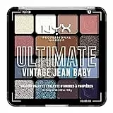 NYX Professional Makeup Paleta de Sombras de Ojos Ultimate Shadow Palette, 16 Sombras Ultra-Pigmentada, Larga Duración, Fórmula Vegana, Vintage Jean Baby