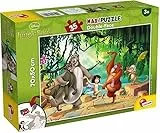 Liscianigiochi Puzzle Maxi Floor para niños de 35 piezas 2 en 1, Doble Cara con reverso para colorear - Disney El Libro de la Jungla 74143