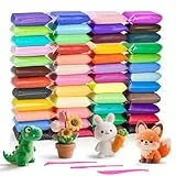 48 Colores de Arcilla Secado al Aire, Arcilla Polimérica Secado al Aire, Pasta Modelar Secado al Aire, Arcilla de Colores para Niños, Regalo para Niños y Niñas de 3-12 Años