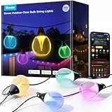 Govee Guirnalda de Luces Para Exteriores, 15m, RGBWIC Regulable, 16 Millones de Colores y 111 Modos de Escena, 80lm por LED, 25 000 Horas de Vida útil, Compatible con Alexa, Google Assistant y Matter
