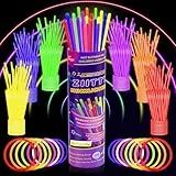 Ziitty Barras Luminosas, 100 Pulseras Fluorescentes y 100 Conectores, Neon Kits para Crear Collares para Niños Adultos, Boda Cumpleaños Decoracion Fiesta Cotillon Nochevieja Navidad 2025
