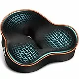 POOTACK Cojin de Espuma Memoria, Cojín de Asiento Ergonómico para Cojin para Silla Oficina, Asiento Coche y Sillas Gaming con Funda Lavable