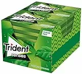 Trident Senses Spearmint- Chicles sin Azúcar con Sabor a Hierbabuena- Paquete de 12 envases de 23 g