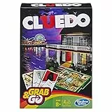 Hasbro Gaming Grab & Go, Cluedo, Juegos de Detectives, Formato Viaje, Acertijo, Fiestas con Familia y Amigos, Multijugador, Imaginar Villanos, Idea de Regalo para Niños y Niñas