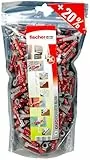 fischer - Bigpack DuoPower tacos para aire acondicionado, Tacos para pared, Tacos universales, Tacos para hormigón, Grigio-rosso, 6x30 mm 240 pz