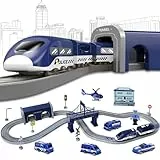 Joellfuner Juguete de Tren, Tren Electrico Juguete Niños 3 4 5 6 7 8 años,Tren Juguete con Coches y Accesorios de Vías, Regalos Niños Niñas Cumpleaños Navidad Año Nuevo