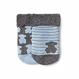 TOUS BABY - Set 2 calcetines para tu Bebé. Modelos y colores variados. (Tallas 0-6 Meses y 6-12 Meses), (SSocks-1501-Celeste, 0-6 meses)