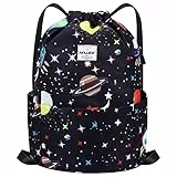 HAWEE Impermeable Casual Mochila con Cordón Grande Deporte Bolso de Gimnasia Mochila de Cuerda Unisex para Mujer Hombre Vida Cotidiana Aire Libre Yoga Escuela Playa Nadar