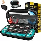 Orzly Funda para Nintendo Switch Lite – Estuche Protector rigida, para Llevar Nueva Switch Lite Consola (2019) y Sus Juegos y Accesorios - Negro