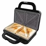 Cecotec Sandwichera Rock'nToast Deep Classic, 1000 W, Mayor amplitud, Placa triangulares, Tostado uniforme, Revestimiento RockStone, Capacidad 2 Sándwiches, Libre de PFOA