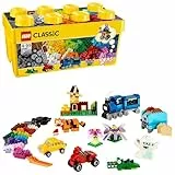 LEGO 10696 Classic Caja de Ladrillos Creativos Mediana con Base Verde, Coches y Animales, Juguete para Construir para Niños de 4 Años o Más