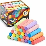 JOYIN Juego de 30 tizas lavables para aceras en 10 colores para niños, tizas de carretera no tóxicas para pizarras de interior y exterior, arte de jardín, dibujo y pintura, regalo para niños