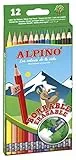 Alpino AL013654 - Estuche 12 lápices borrable, Única