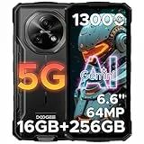 DOOGEE Fire 7 Teléfono Móvil Irrompible 5G, 16GB+256GB/2TB Gemini AI Android 15 Movil, 6,6' 13000mAh Móvil Rugerizado, Dimensity 6300 Movil Resistente, 64MP/Dual SIM 5G/OTG/NFC/GPS Moviles Gaming 2025