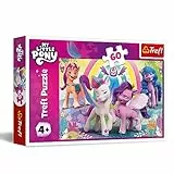 Trefl My Little Pony, El Mundo de la Amistad 60 Piezas-Puzle de Colores con los Personajes de la Serie Infantil, Entretenimiento Creativo, Juego para niños a Partir de 4 años, Multicolor (17390)