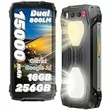 Blackview BV7300 Movil Irrompible Android 14(538g)-15000mAh 18GB+256GB(2TB/TF) G81 Movil Resistente, 6.67' 90Hz/50MP+32MP/NFC/Dual SIM/Visión Nocturna 20MP/GPS/FM/Fingerprint/800LM Luz de Camping