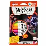 Carioca Pinturas de Cara en Barra Neón | Caja con 6 Barras de Pintura de Cara ideal para Fiestas de Niños y Adultos | Colores Neón Fluorescentes con Luz Ultravioleta | 6 piezas