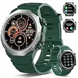 Atheewon Reloj Inteligente Hombre Mujer con Llamadas, 1.39' Militar Smartwatch con 110+ Modos Deportivos, Monitor de Ritmo Cardíaco y Sueño. Pulsera Actividad IP68 Impermeable para Android iOS, Verde