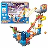VTech - Marble Rush Canasta de Basket, Juguete de construcción y Circuito de canicas, Catapultas giratorias, 41 Piezas, 6 Bolas, Regalo niños +4 años, Versión ESP