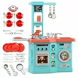 MOLTO | Cocina de Juguete Kitchen Studio + 33 Accesorios – Cocina Infantil con Electrodomésticos – Incluye Horno, Microondas, Lavadora y Accesorios – Juguete Educativo para Niños