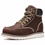 SL-Saint Impermeable Acero/Soft Moc Toe Botas de trabajo clásicas para hombre Goodyear-welted 6'' Marrón