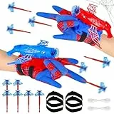Kefyvbdj 2 Juegos de Guantes de Lanzador, Lanza Telarañas Spiderm, Guantes Spiderm Niño, Juegos de Launcher Glove, Spid-erm Juguetes para Jue-gos Infantiles para Fiestas de Cosplay