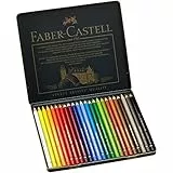 Faber-Castell 110024 - Estuche de Metal con 24 Lápices de Colores Polychromos - Multicolor