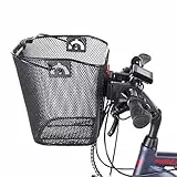 Fischer E- Bike Lenkerkorb mit Schnellbefestigung Cesta de Bicicleta eléctrica, Unisex – Adultos, Negro, engmaschig