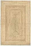 Hamid - Alfombra Yute Alhambra Color Natural, Alfombra 100% Fibra de Yute, Trenzado a Mano, Alfombras de Salón, Comedor, Dormitorio, Pasillos, Color Natural (200x300cm)