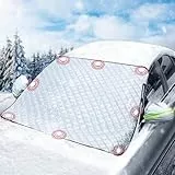 Aoreun Parasol Coche Delantero, Cubierta Parabrisas, Protector Hielo Parabrisas, Coche Sol Sombra,Magnético, Plegable,Protege de Rayos UV,Antihielo y Nieve,Apto a la Mayoría de Coches
