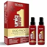 REVLON PROFESSIONAL UniqOne All in One Duo Pack, Protector Térmico Pelo, Hidratación Profunda Cabello, Tratamiento en Spray sin Aclarado, Desenredante Pelo Mujer - Fragancia Classic 2x150ml