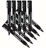 Q-Connect Rotulador marcador permanente negro punta redonda 3.0 mm