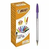 BIC Cristal Multicolor - Caja de 20 bolígrafos, colores fashion y regulares