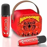 Spider Juguetes, Karaoke Infantil 2 Microfonos Inalambricos, Karaoke Juguetes para Niños 3-12 Años, Regalo Niño Niña 4-10 Años, Micrófono Inalámbrico Bluetooth para Cantar