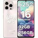 DOOGEE Note 58 Pro Telefono Movil Libre Andriod 16, 32GB+256GB Smartphone Octa Core 6.75' HD+ 90Hz Móvil, Batería 6250mAh, 16MP+8MP, Teléfono Móvil 8.6mm, Dual SIM 4G/ GPS/NFC/Huella Dactilar Oro