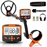 SUNPOW Detector de Metales para Adultos y Niños, Detector Profesional Multifuncional con Modo Pinpointer, IP68 Impermeable Fuerte Anti-Interferencia, Chip DSP Avanzado,(OTMD09)