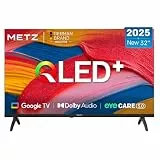METZ TV 32 Pulgadas Smart TV, 32MQF7000Z, QLED, Smart TV 32 Pulgadas, HDR10, Dolby Audio, Bluetooth 5.1, Negro (DVB-T/T2/S/S2/C ATV, Ci+) 2025
