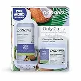 Babaria Pack Only Curls - Champú y Mascarilla para Ondas y Rizos, Define e Hidrata, Acción Antifrizz, con Pistacho y Leche de Coco, con un 97% de Productos Naturales, 100% Vegano