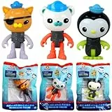 Octonauts Fisher-Price Glow in Dark Octo Suits - Figura De Acción De Juguete (3 Piezas) - Capitán Barnacles, Kwazii y Peso