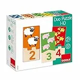 Goula - Duo puzle 1-10, Puzle de Madera para Aprender los números para niños a Partir de 2 años