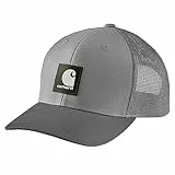 Carhartt Rugged Flex Twill Mesh Back Logo Patch Cap Gorra de béisbol, Asfalto, Talla única para Hombre