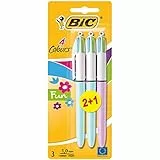 BiC - Bolígrafo de 4 colores (3 unidades)
