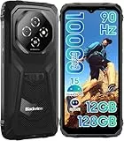 Blackview Fort 1 Android 15 Unbreakable Mobile, Battery 10000mAh Mobile Rugged, 12GB RAM+128GB ROM/TF 2TB, 6.56' HD+ 90Hz Mobile Phone, Gemini AI/NFC/OTG/GPS/3 Slots/IP68&IP69K/390g