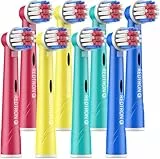 Los pack de 8 cabezales para Oral B cepillos de dientes infantiles REDTRON, cabezales para cepillos de dientes de limpieza profunda y precisa, cabezales de reemplazo para cepillo