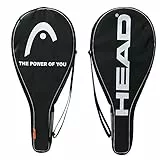 Head Tennis Racquet Cover Lightweight Padded Racket Carrying Bag W/Adjustable Shoulder Strap Raquetero, Unisex, Negro/Blanco, Free-Size