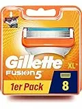 Gillette Fusion 5 cuchillas de afeitar, 8 cuchillas de repuesto para maquinilla de afeitar húmeda para hombre con 5 hojas