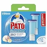 Pato Discos Activos Marine - Pack de 2 Recambios (12 Discos) - Limpia y Perfuma el Inodoro