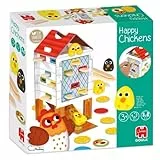 Goula Happy Chickens - Juego de Mesa Educativo Preescolar, Juguetes Niños 3 Años, Piezas de Madera, Calidad y Diversión en un Juego de Mesa